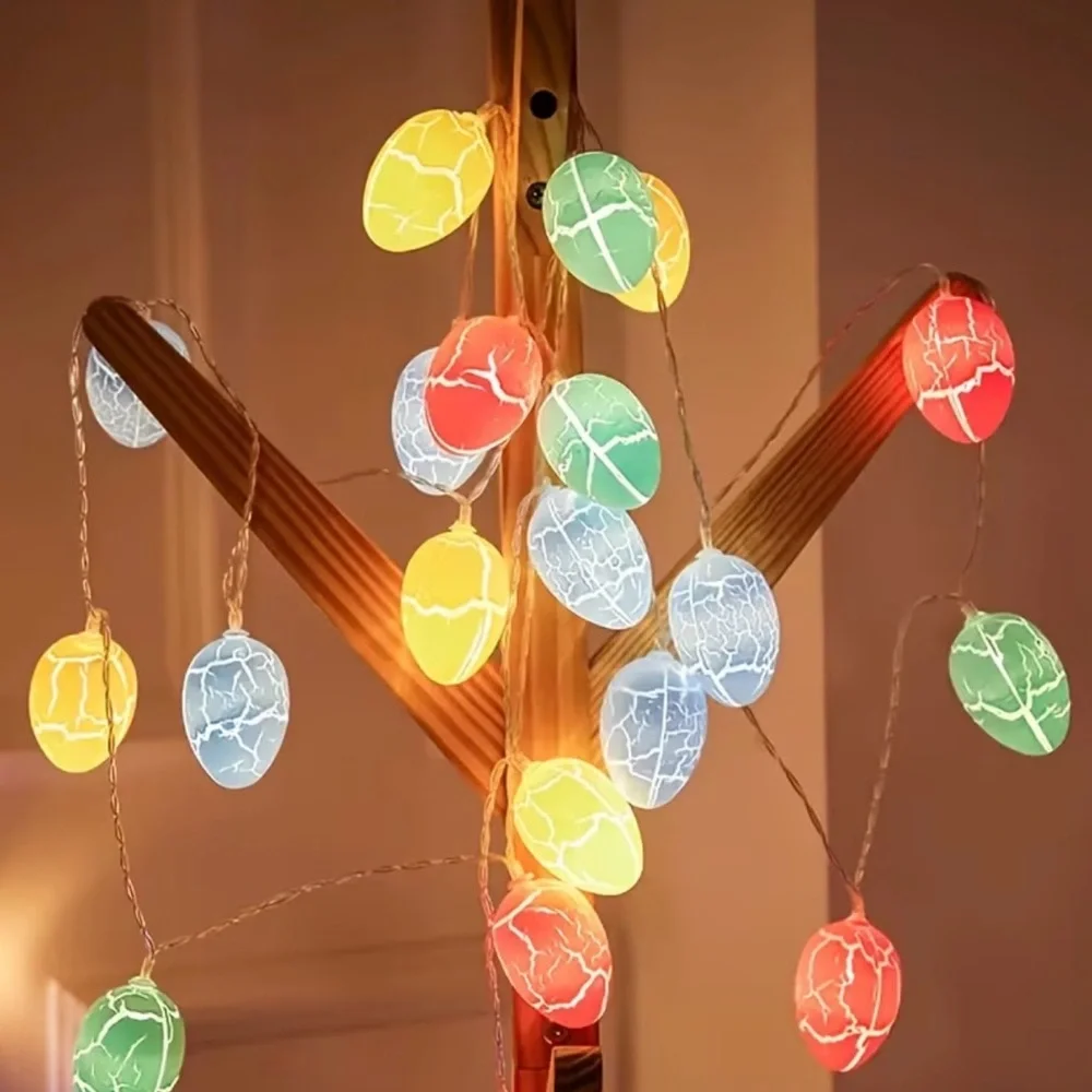 Colorful Easter Egg Shaped String Lights LED Lights Decoration Battery Powered